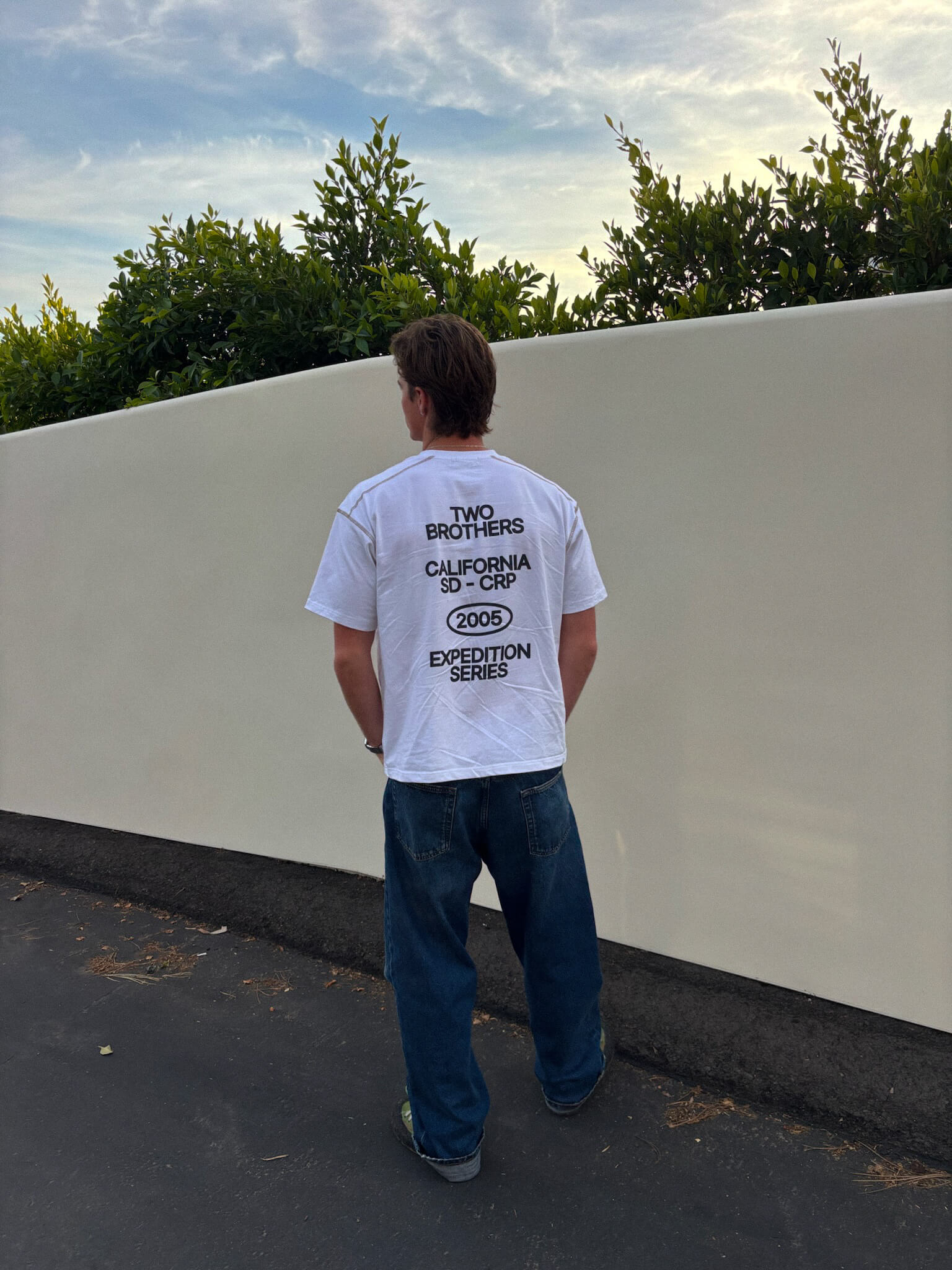 Climbing Tee Back White